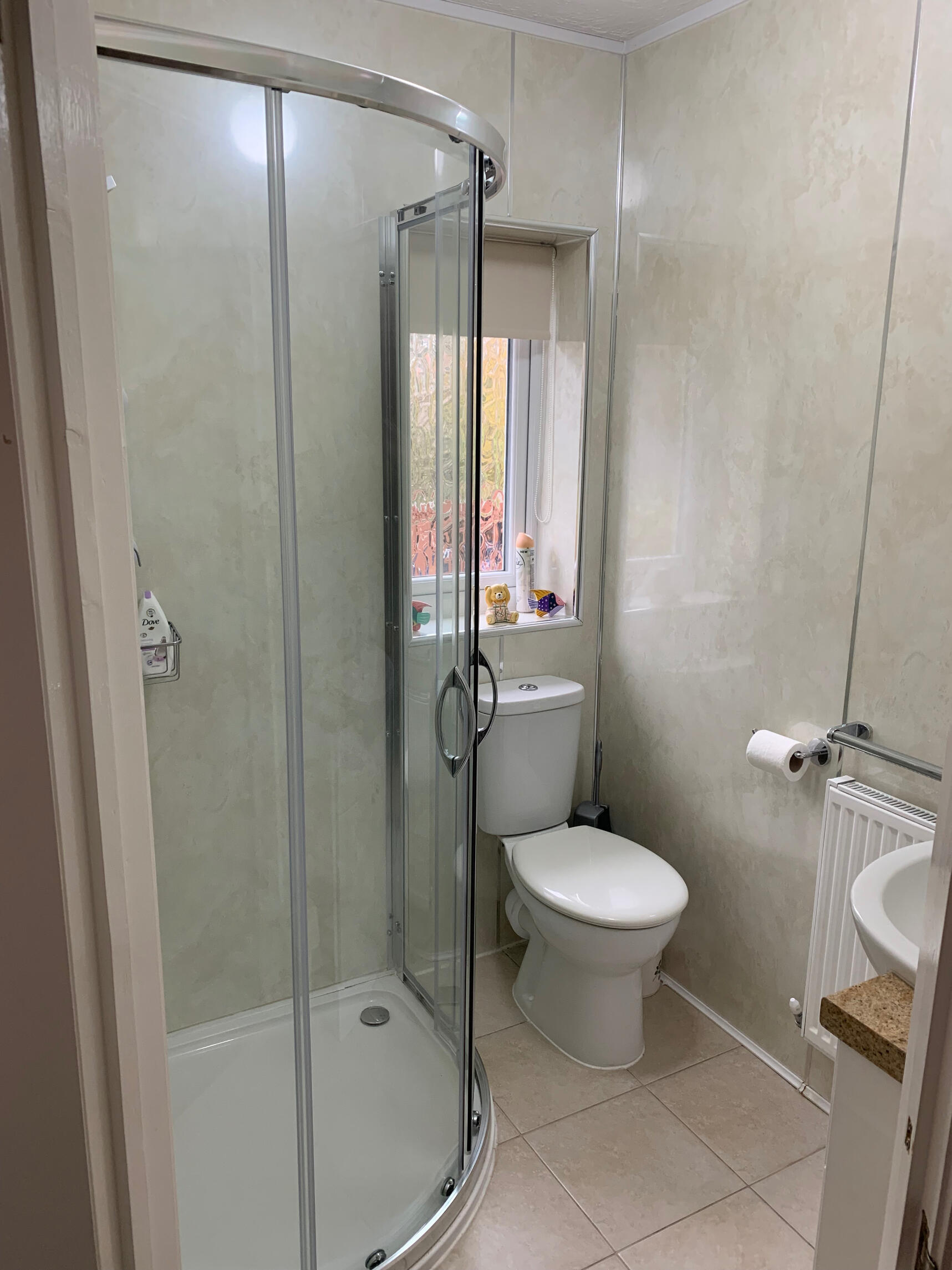 Replacement shower. Also new units fitted